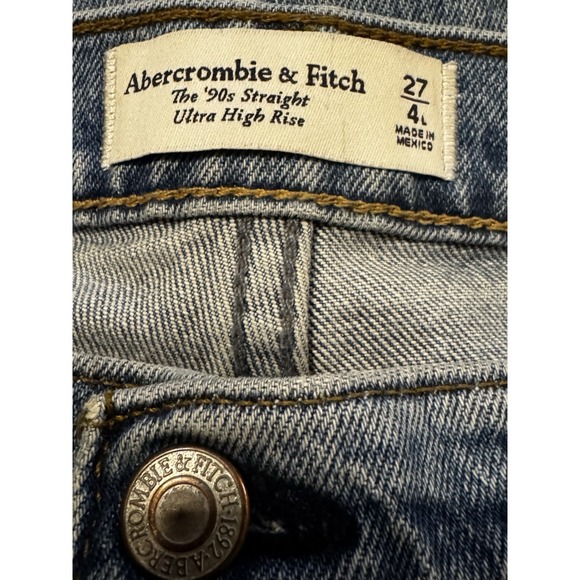 Abercrombie & Fitch 27/4L Ultra High Rise 90s Straight Jeans - Picture 5 of 6